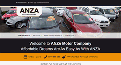Desktop Screenshot of anzamotors.co.nz